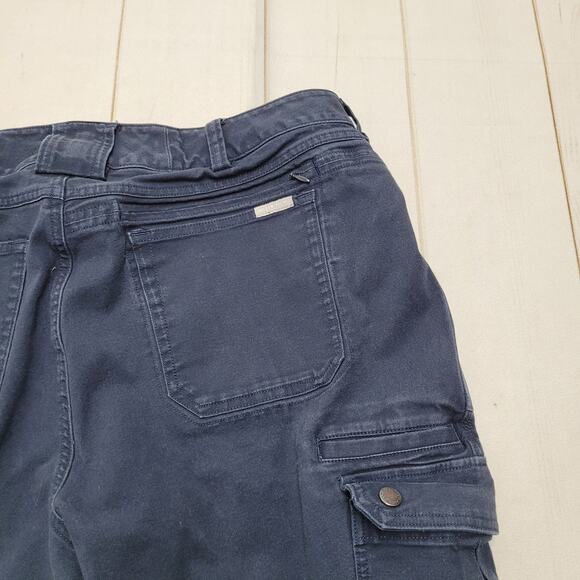 Duluth Trading curvesetter waistband utility carpenter work pants blue short - Picture 7 of 7